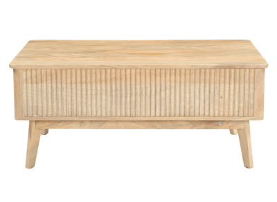 Tavolino rettangolare sollevabile in legno massello di mango L100 cm ALDA