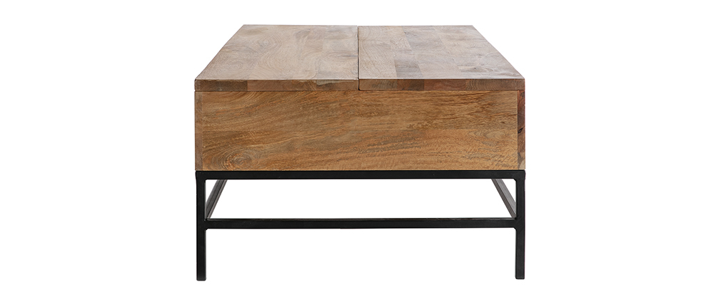 Levandeo Decorazione Da Tavolo 'Love' In Legno Di Mango E Metallo, Altezza 17 Cm, Oggetto D'Arredo Naturale E Argento