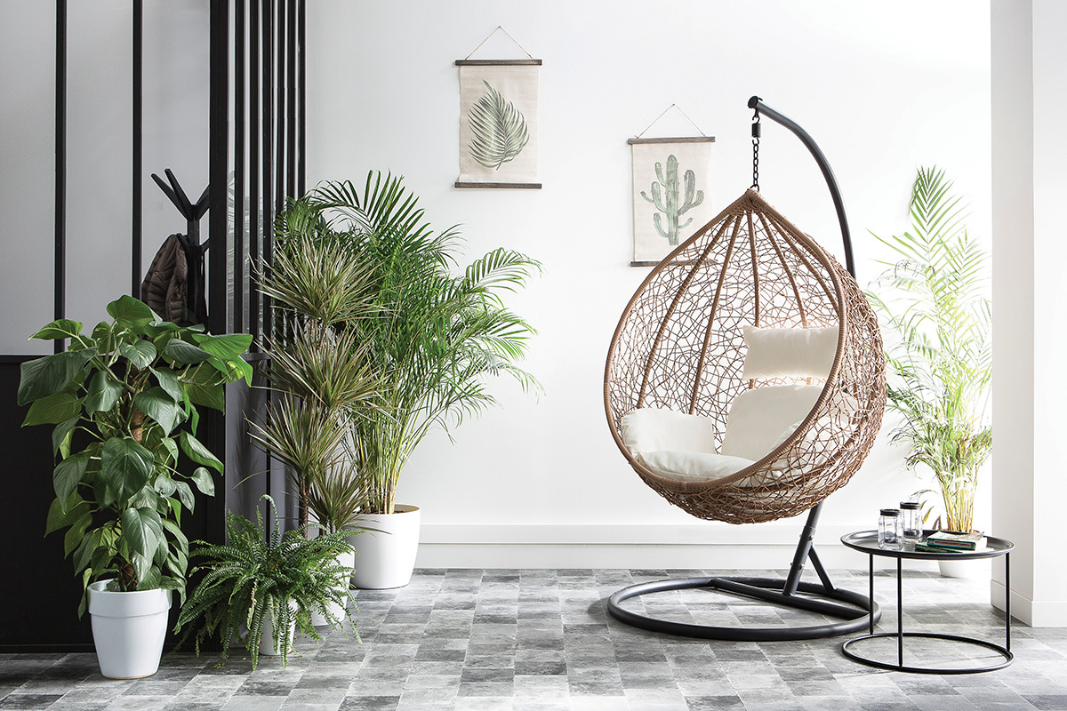 Tavolino rotondo in metallo nero 56cm ABEL