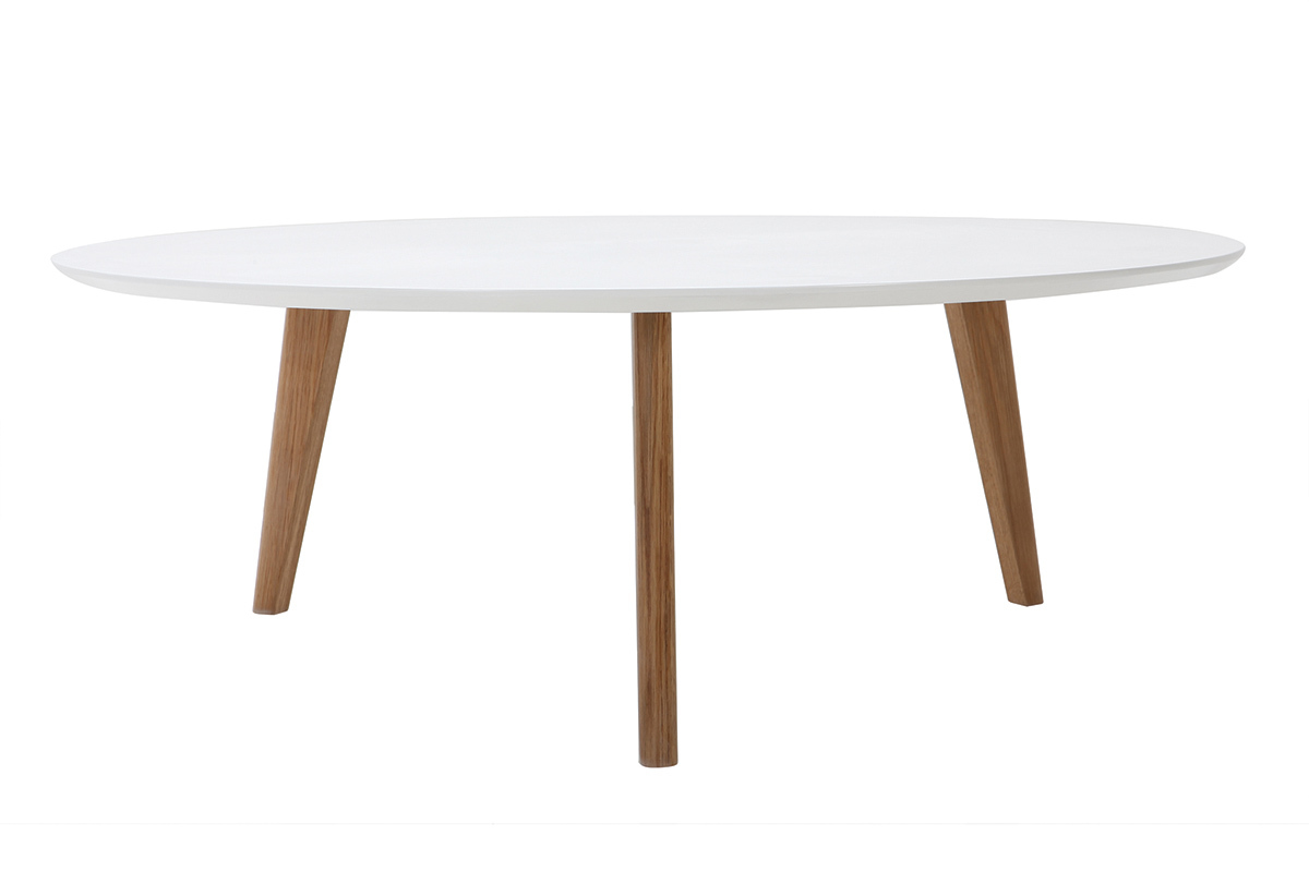 Tavolino rotondo L100 cm bianco EKKA