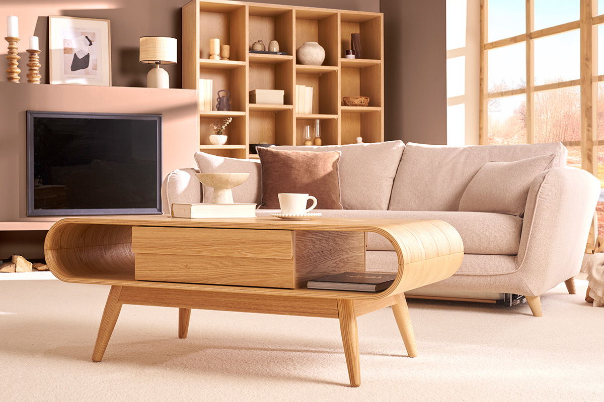 Tavolino scandinavo legno naturale BALTIK