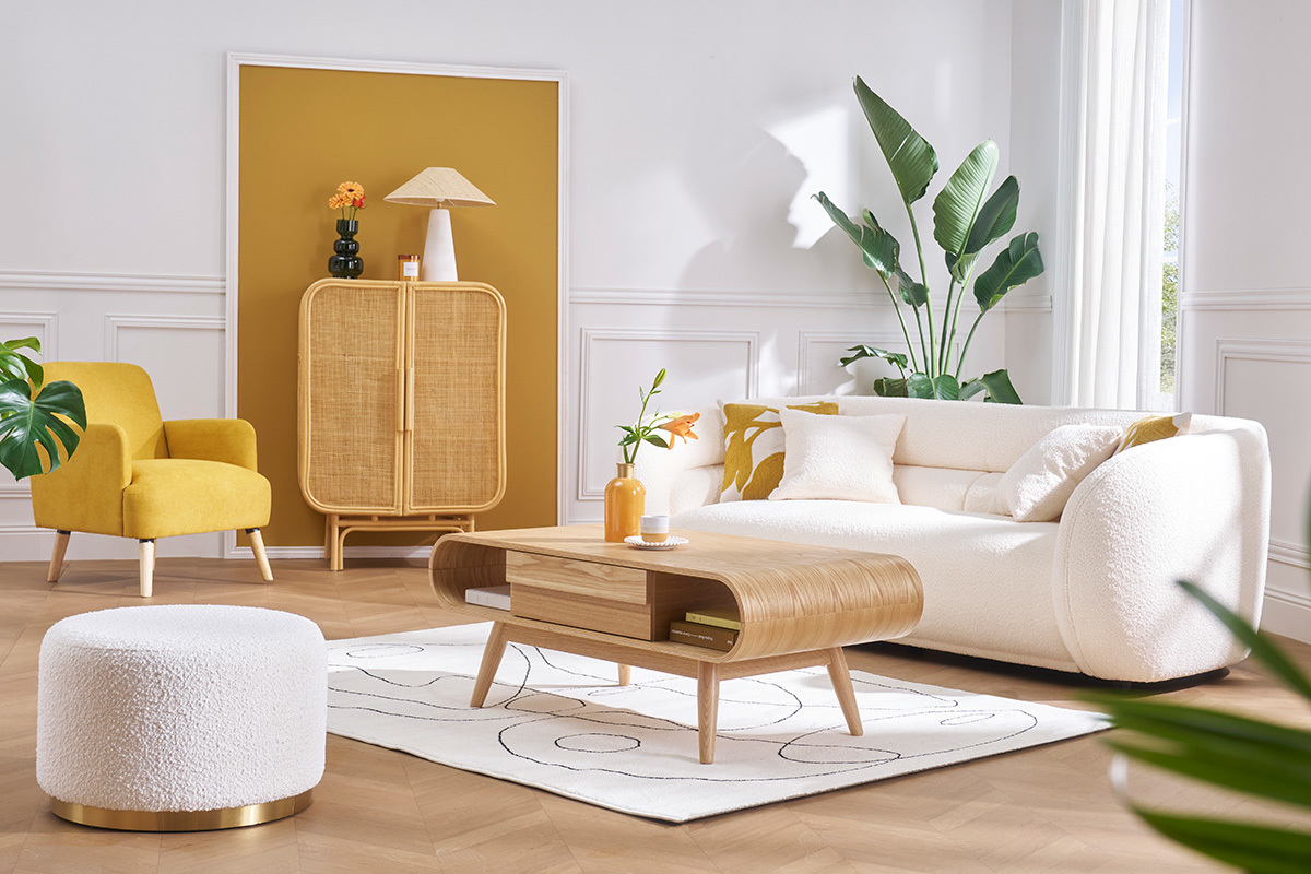 Tavolino scandinavo legno naturale BALTIK