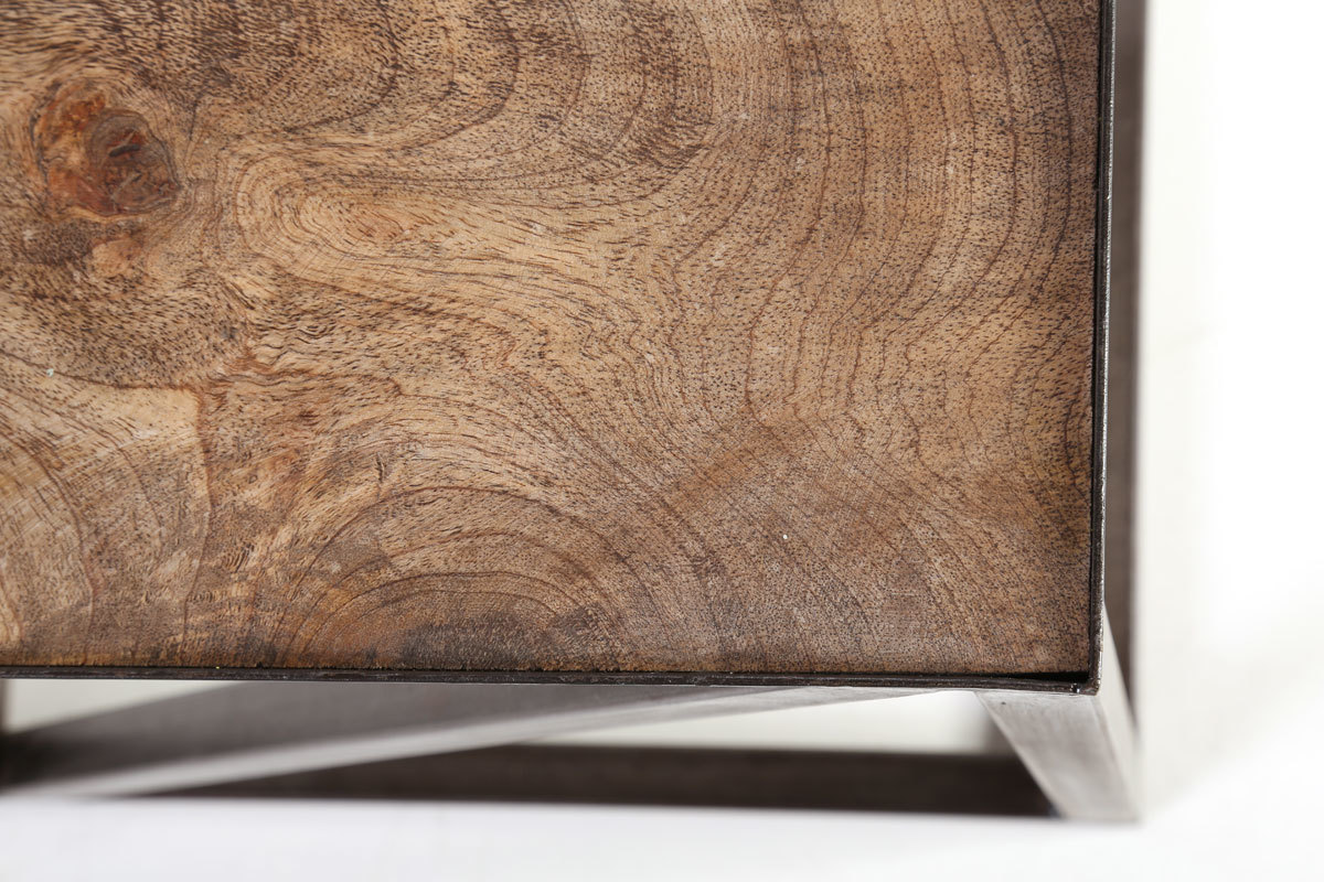 Tavolino stile industriale in legno e metallo ATELIER