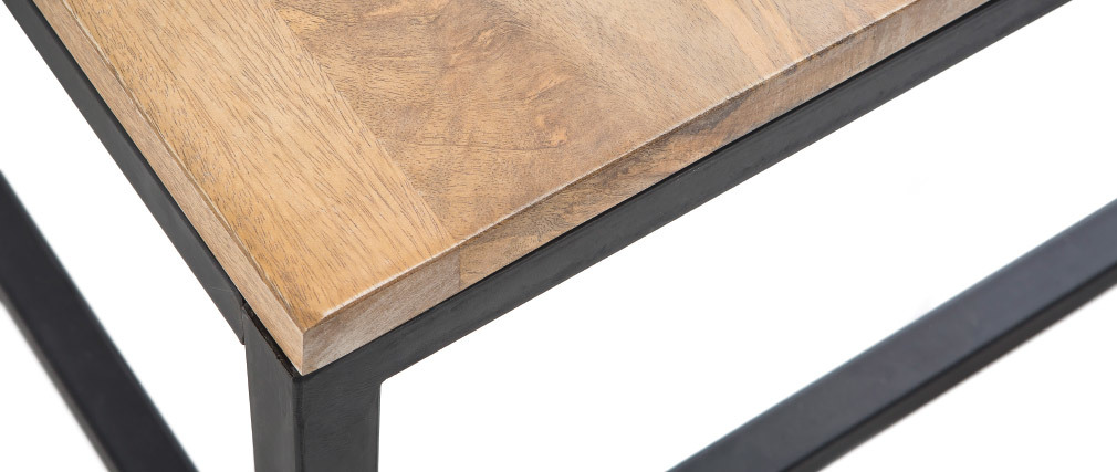 Tavolino stile industriale in legno e metallo FACTORY