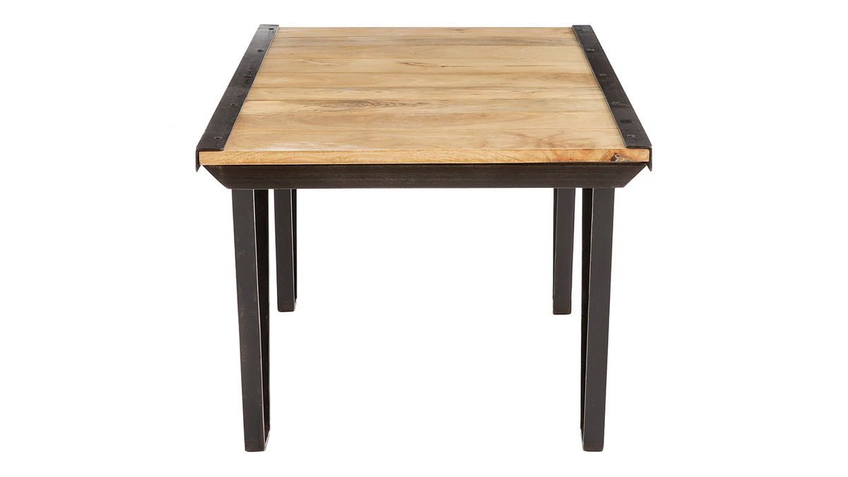 Tavolino stile industriale in legno massiccio INDUSTRIA