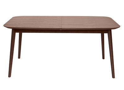 Tavolo allungabile allunghe integrate rettangolare in legno scuro noce L160-210 cm ANK