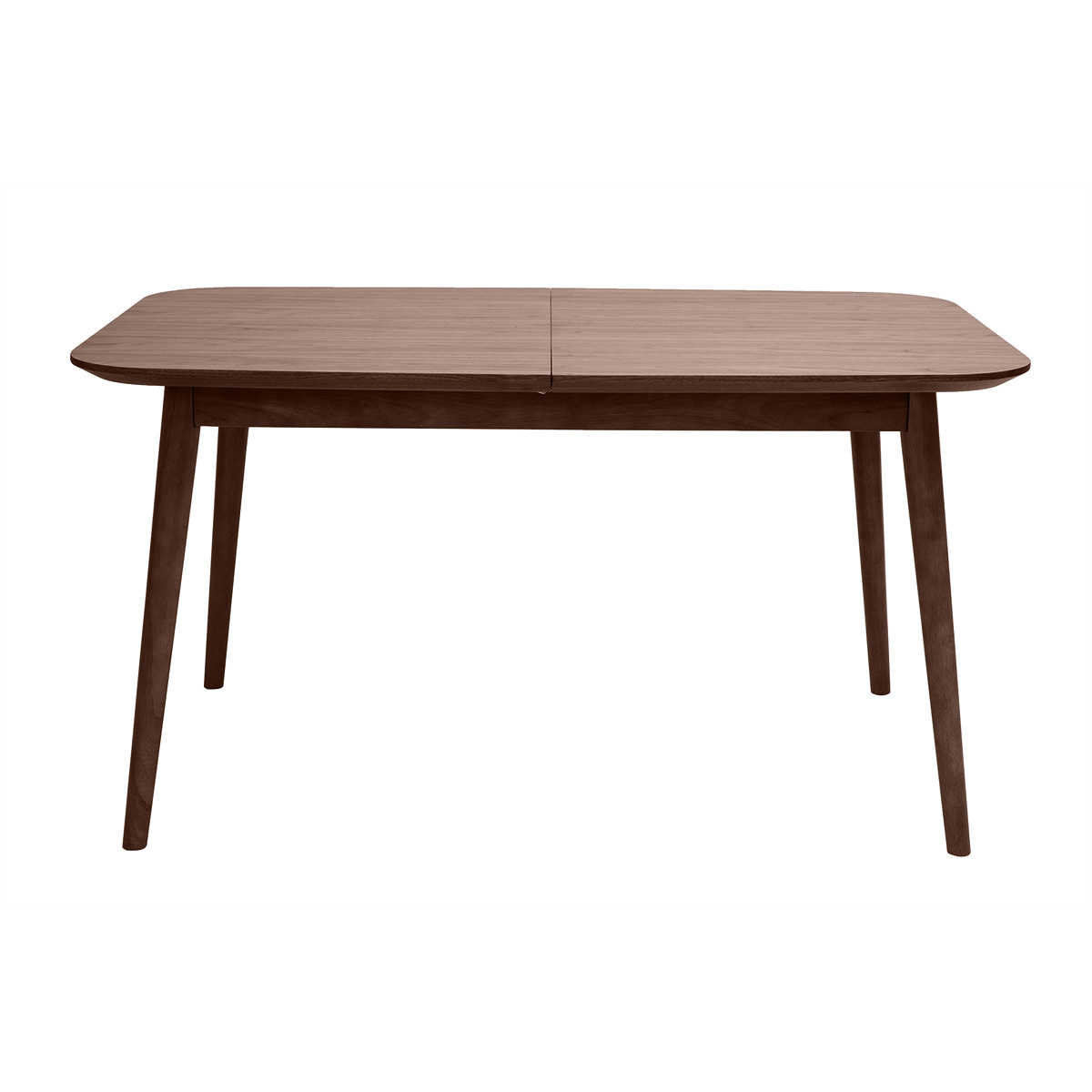 Tavolo allungabile con allunghe integrate rettangolare in legno scuro noce L140-170 cm ANK