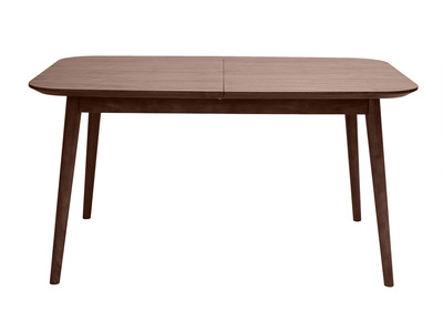 Tavolo allungabile con allunghe integrate rettangolare in legno scuro noce L140-170 cm ANK