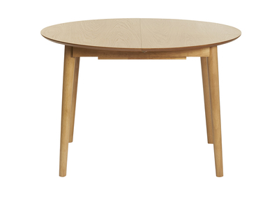 Tavolo allungabile con allunghe integrate rotondo in legno chiaro rovere L115-154 cm EGO