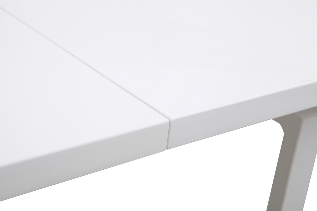 Tavolo allungabile moderno bianco brillante CALEB