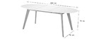 Tavolo allungabile ovale bianco e legno chiaro l150 200 for Tavolo allungabile bianco e legno