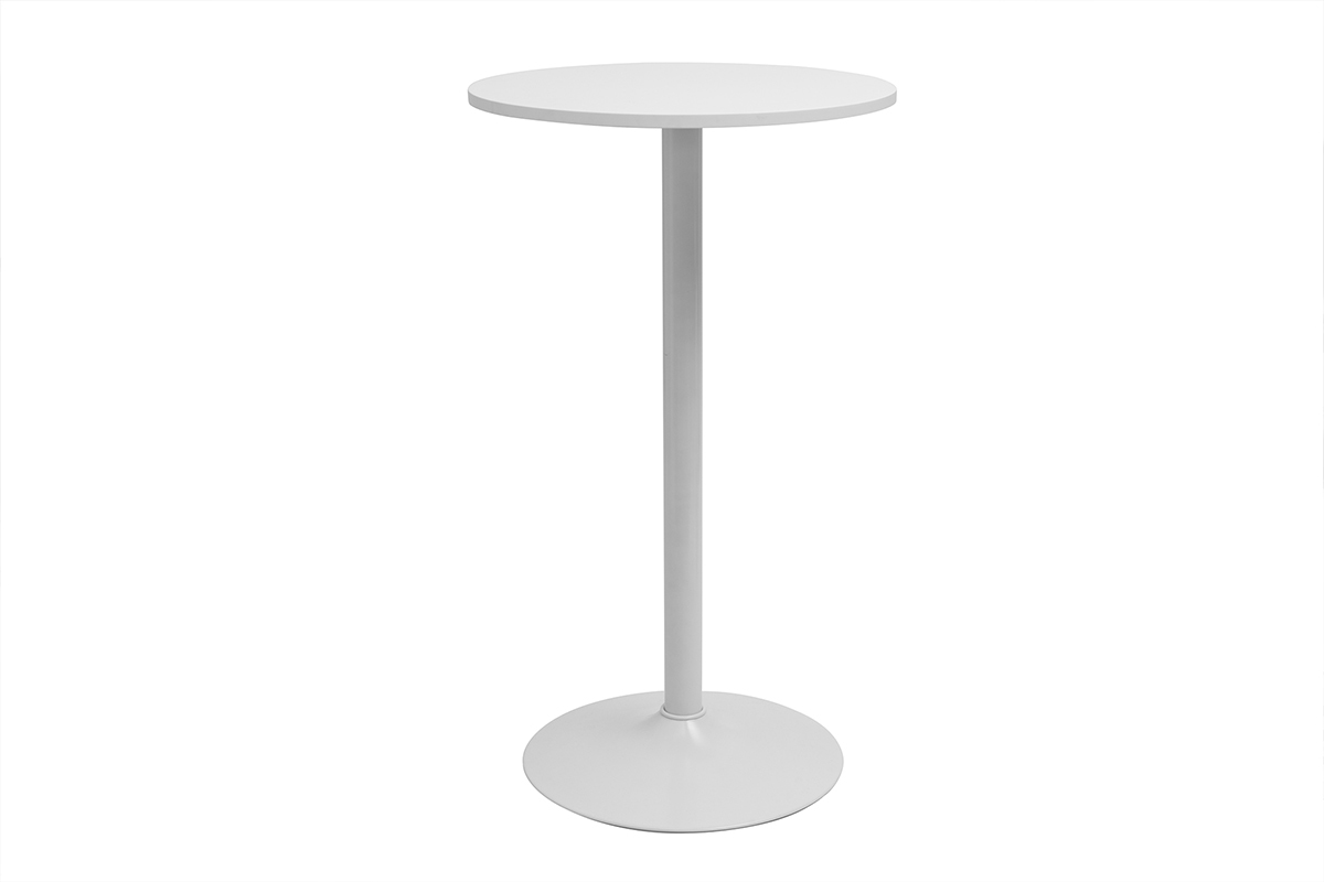 Tavolo alto design rotondo bianco D60 cm CALISTA