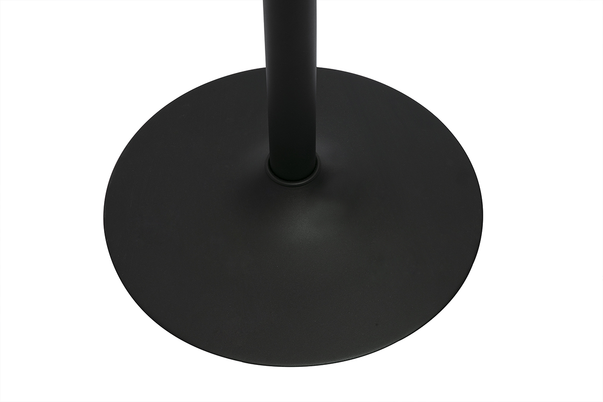 Tavolo alto design rotondo bianco e nero D60 cm CALISTA
