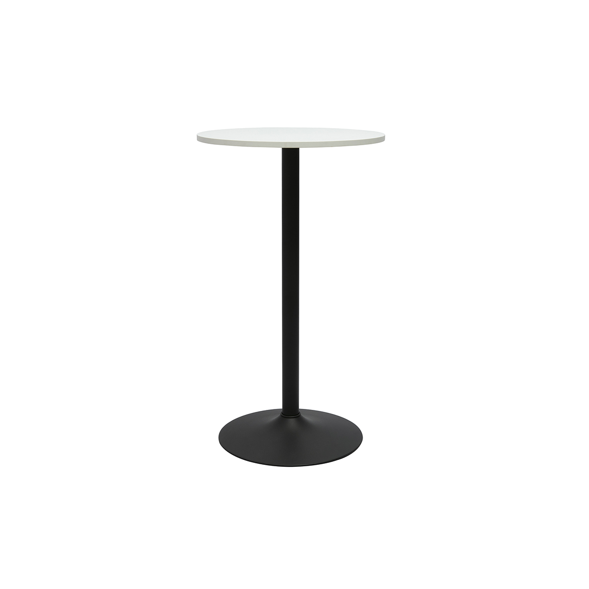 Tavolo alto design rotondo bianco e nero D60 cm CALISTA
