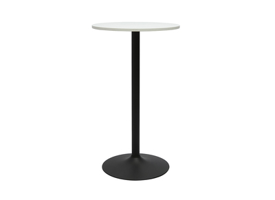 Tavolo alto design rotondo bianco e nero D60 cm CALISTA