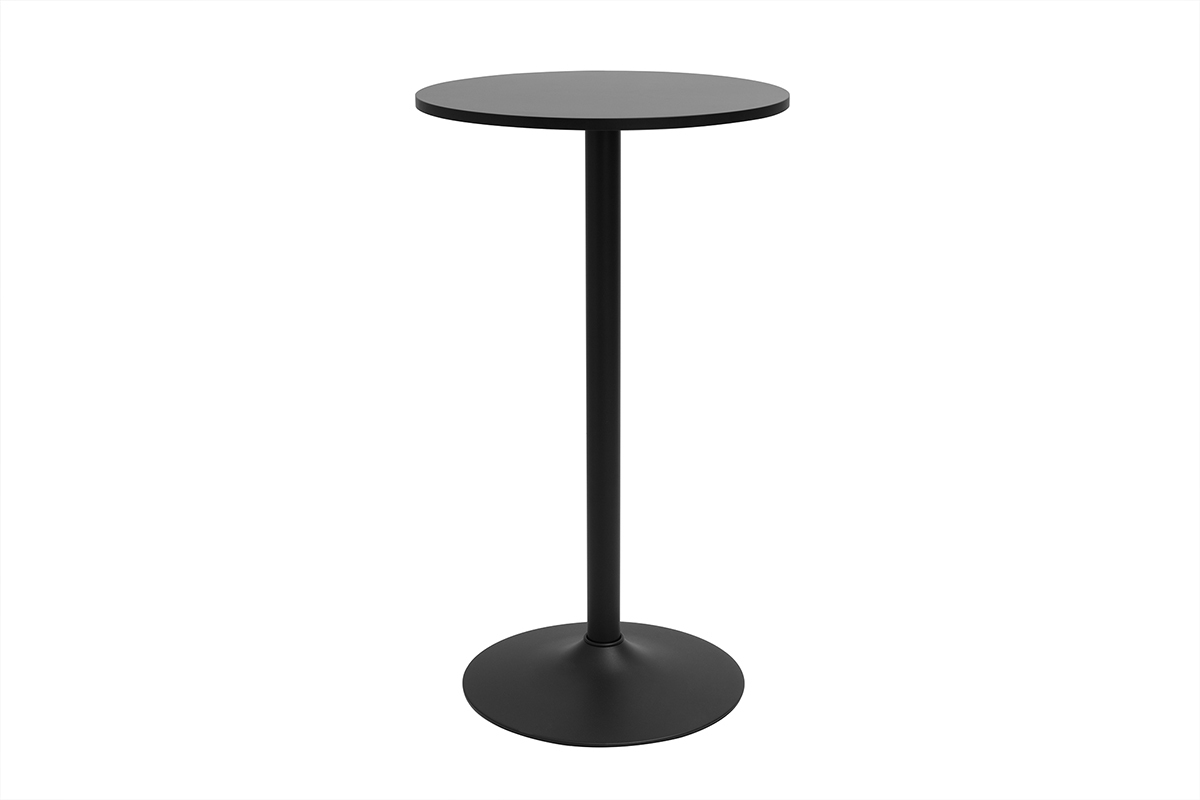 Tavolo alto design rotondo nero D60 cm CALISTA