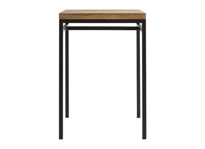 Tavolo alto quadrato in legno di mango e metallo Nero YPSTER