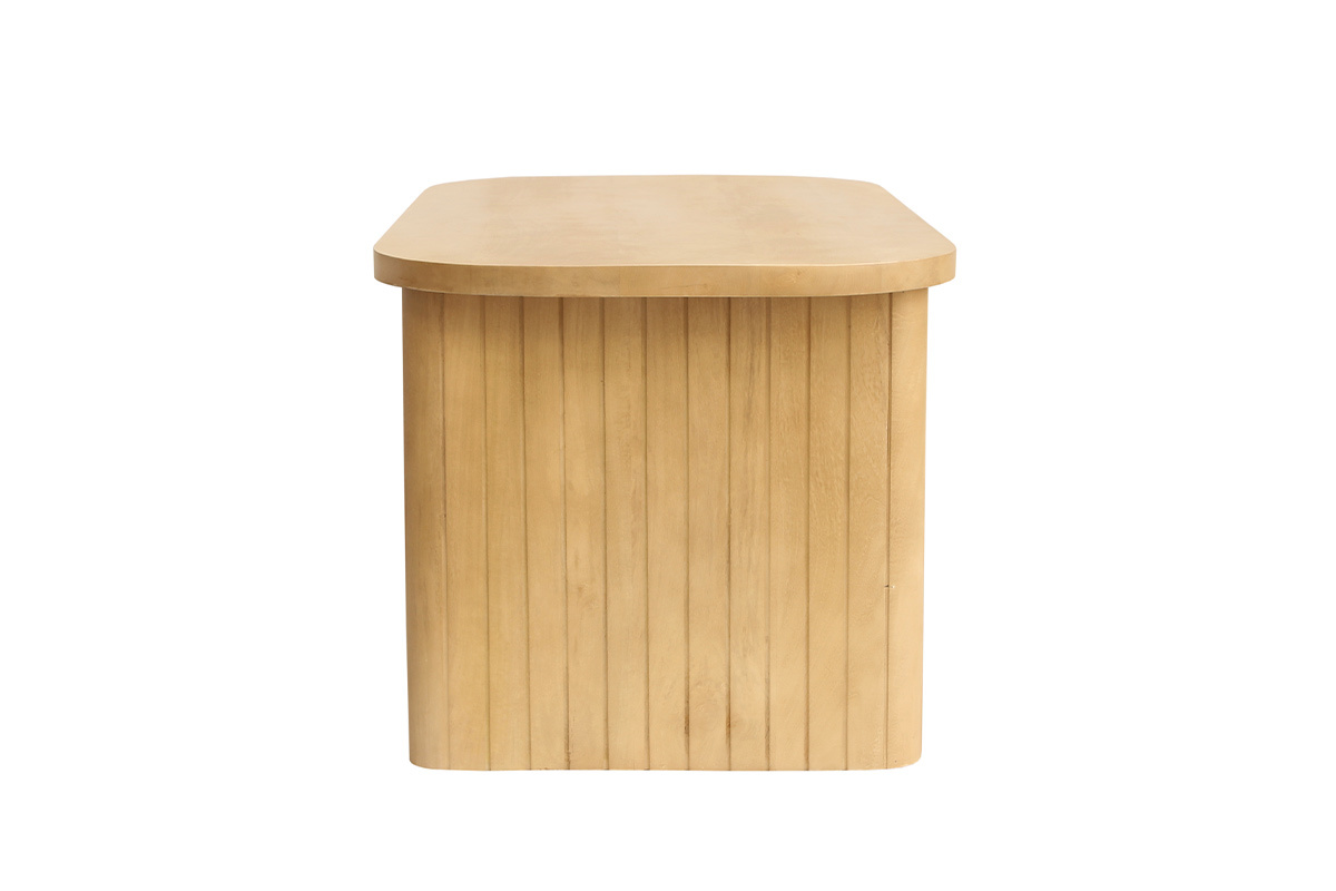 Tavolo basso rettangolare con sollevamento in legno massiccio di mango L100 cm LATIGO