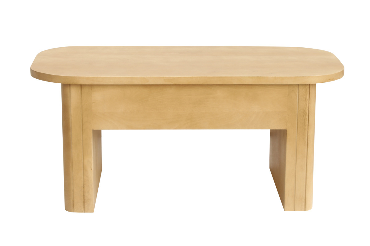 Tavolo basso rettangolare con sollevamento in legno massiccio di mango L100 cm LATIGO