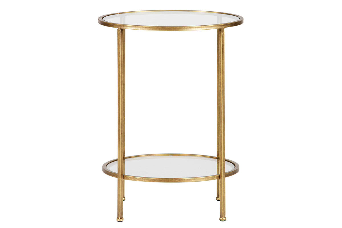 Tavolo complementare due vassoi in ottone Dorato PYOU