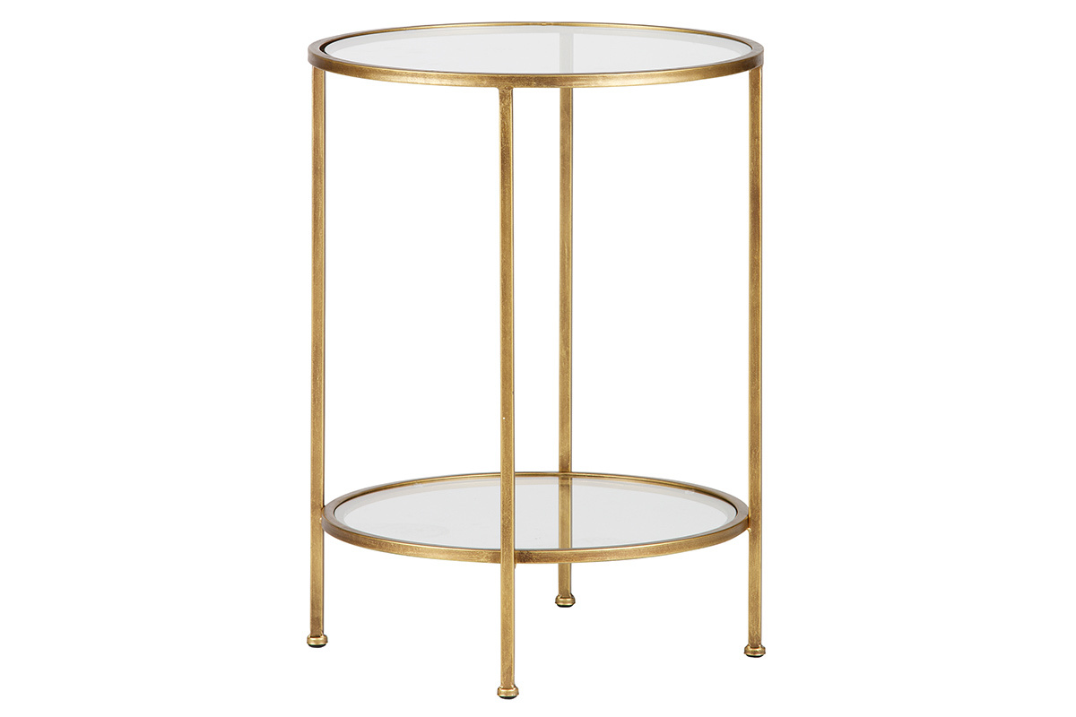 Tavolo complementare due vassoi in ottone Dorato PYOU