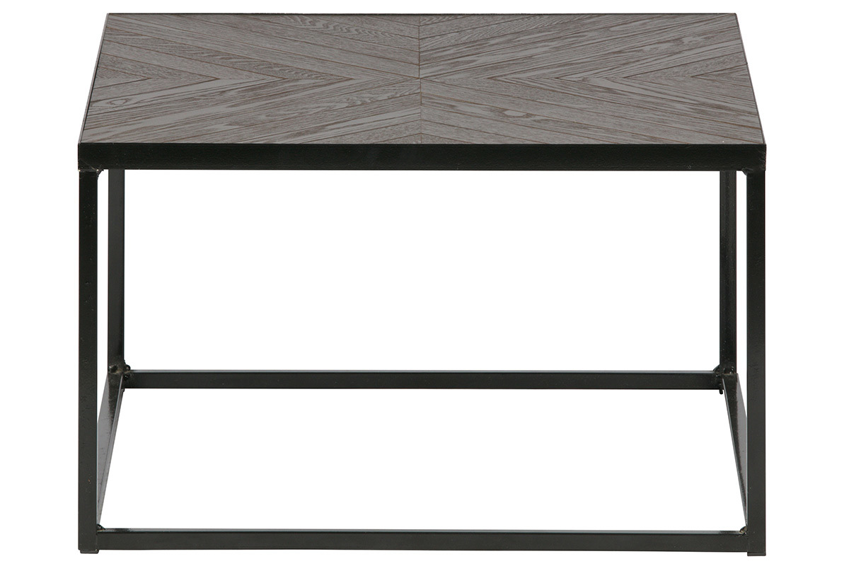 Tavolo complementare industriale in metallo Noce WOODY