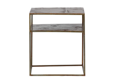 Tavolo complementare quadrato in metallo Ruggine MOHO