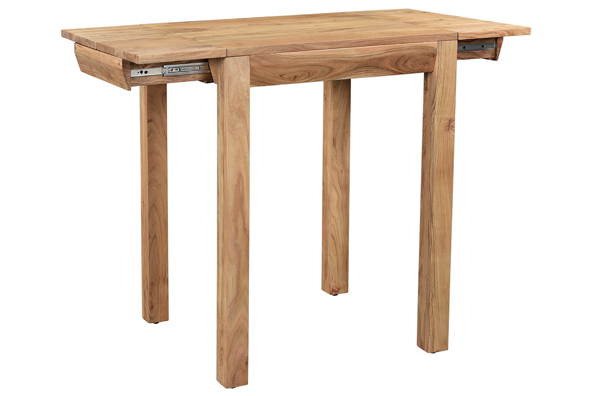 Tavolo da bar alto estensibile quadrato in legno massello L80-135 cm BALTO