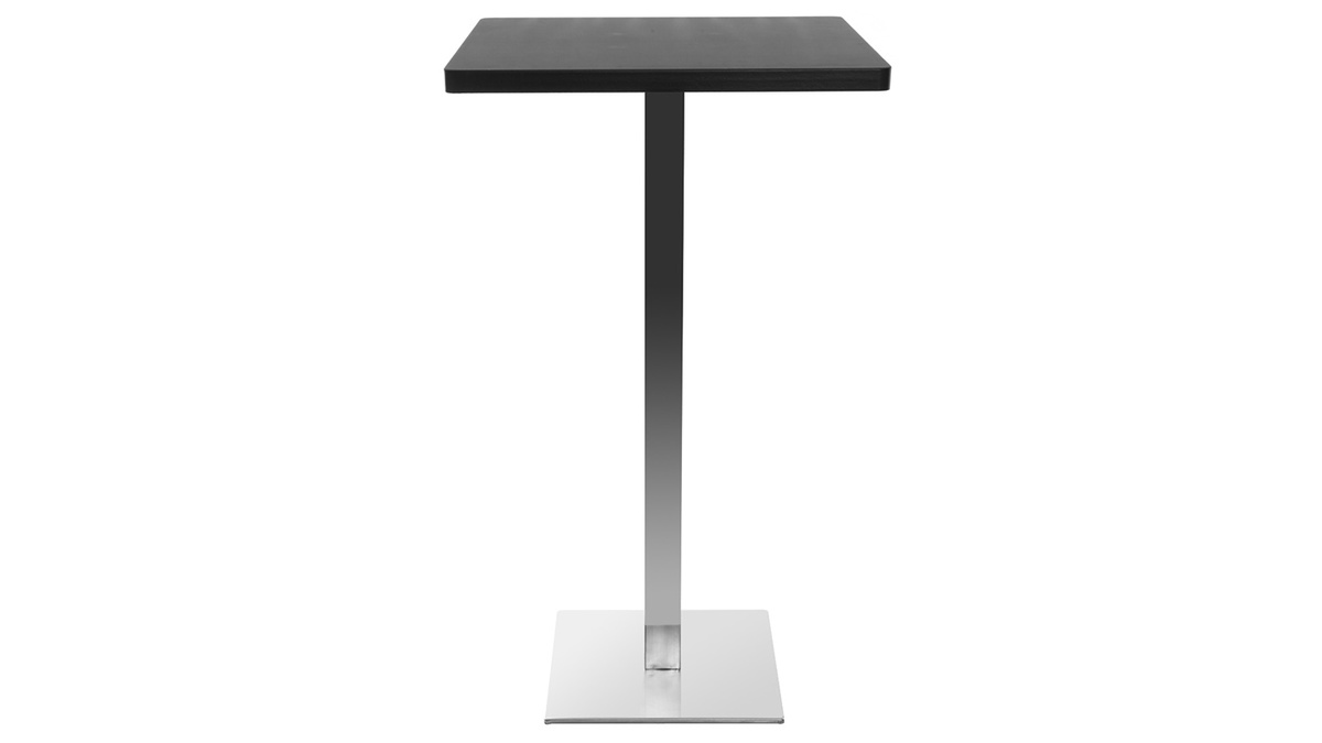 Tavolo da bar design quadrato nero piede centrale JORY