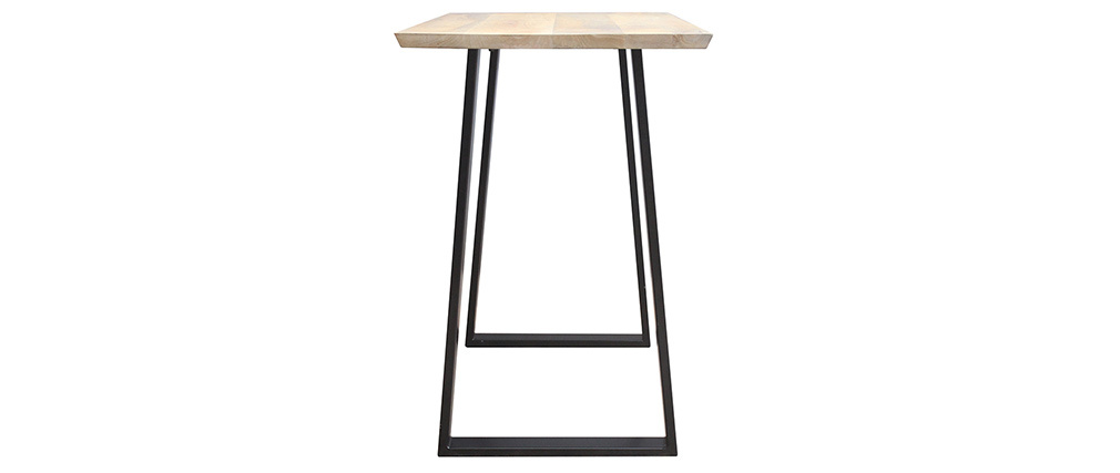 Tavolo da bar in mango e metallo nero L120 cm VIJAY