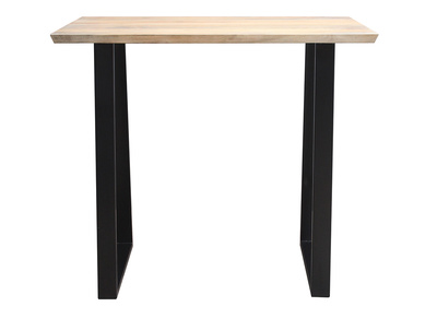 Tavolo da bar in mango e metallo nero L120 cm VIJAY - Tavolo da bar in mango e metallo nero L120 cm VIJAY