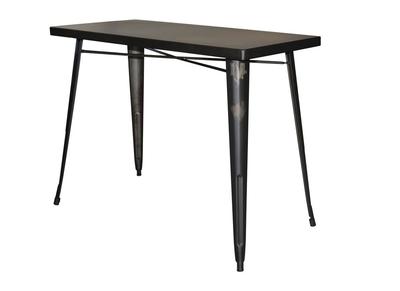 Tavolo da bar industriale in acciaio DARK L120 cm - Tavolo da bar industriale in acciaio DARK L120 cm