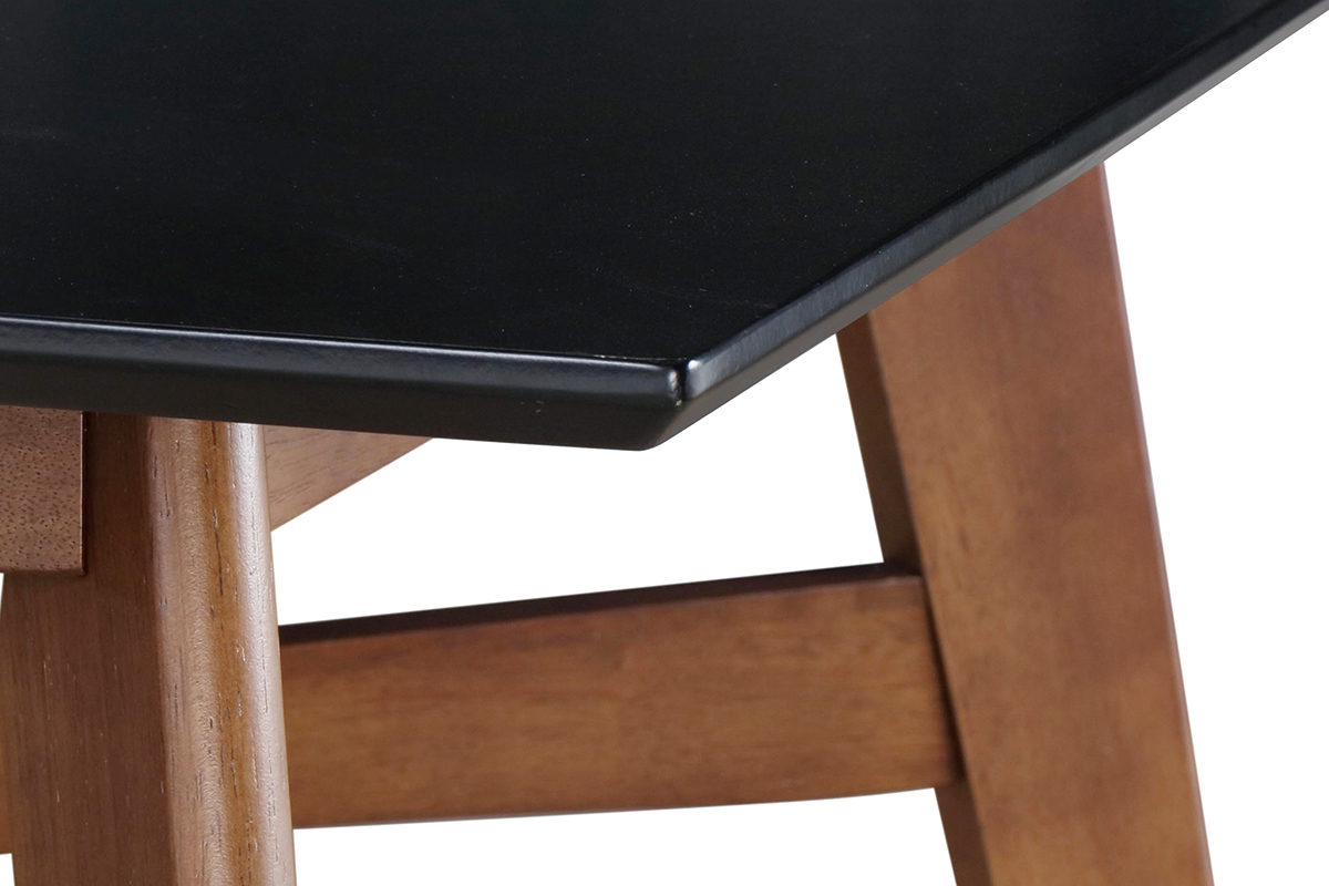 Tavolo da bar quadrato legno e nero LEENA