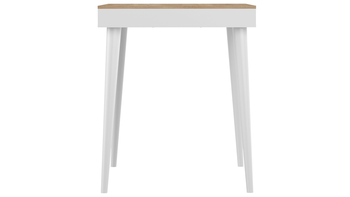 Tavolo da bar scandinavo bianco e legno STRIPE