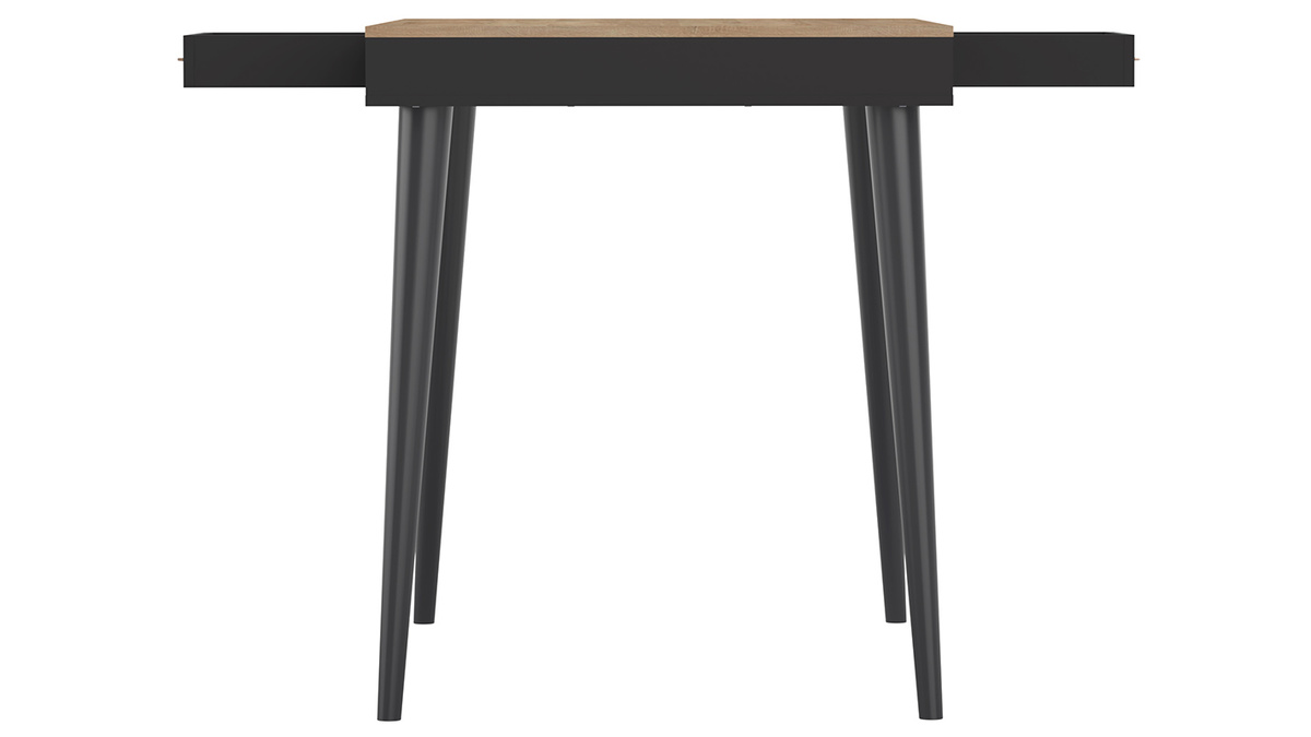 Tavolo da bar scandinavo nero e legno STRIPE