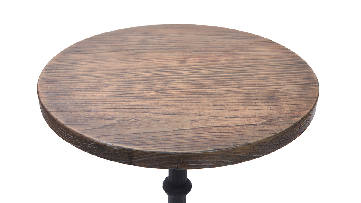 Tavolo da bistrot alto rotondo legno e metallo CONTY