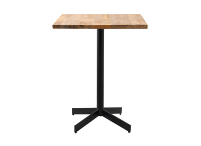 Tavolo da bistrot quadrato in legno massello e metallo nero D60 cm SOPRA