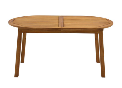 Tavolo da giardino allungabile allunghe integrate in legno massello L160-210 MAYEL