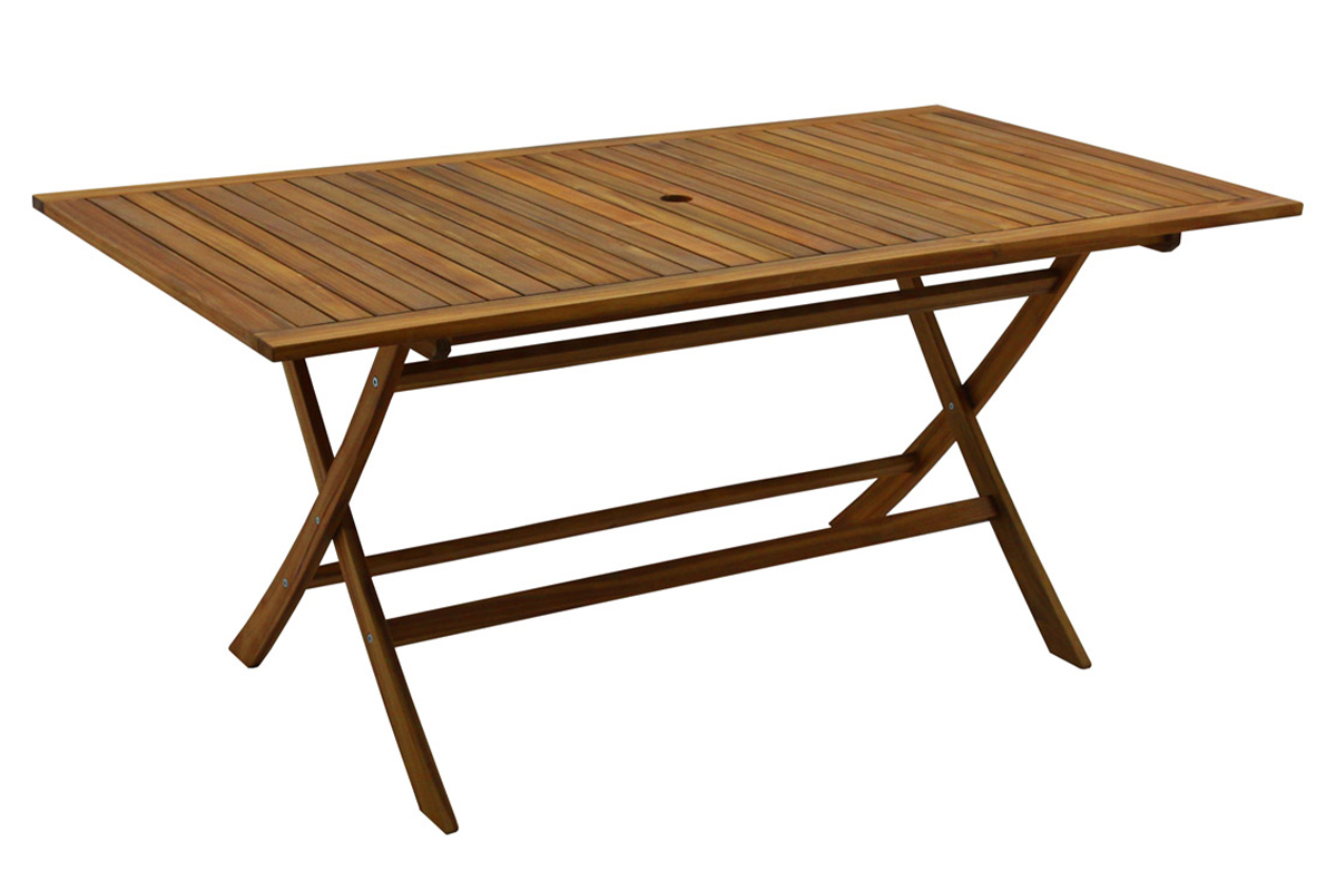 Tavolo da giardino pieghevole rettangolare legno massello L170 cm CANOPEE