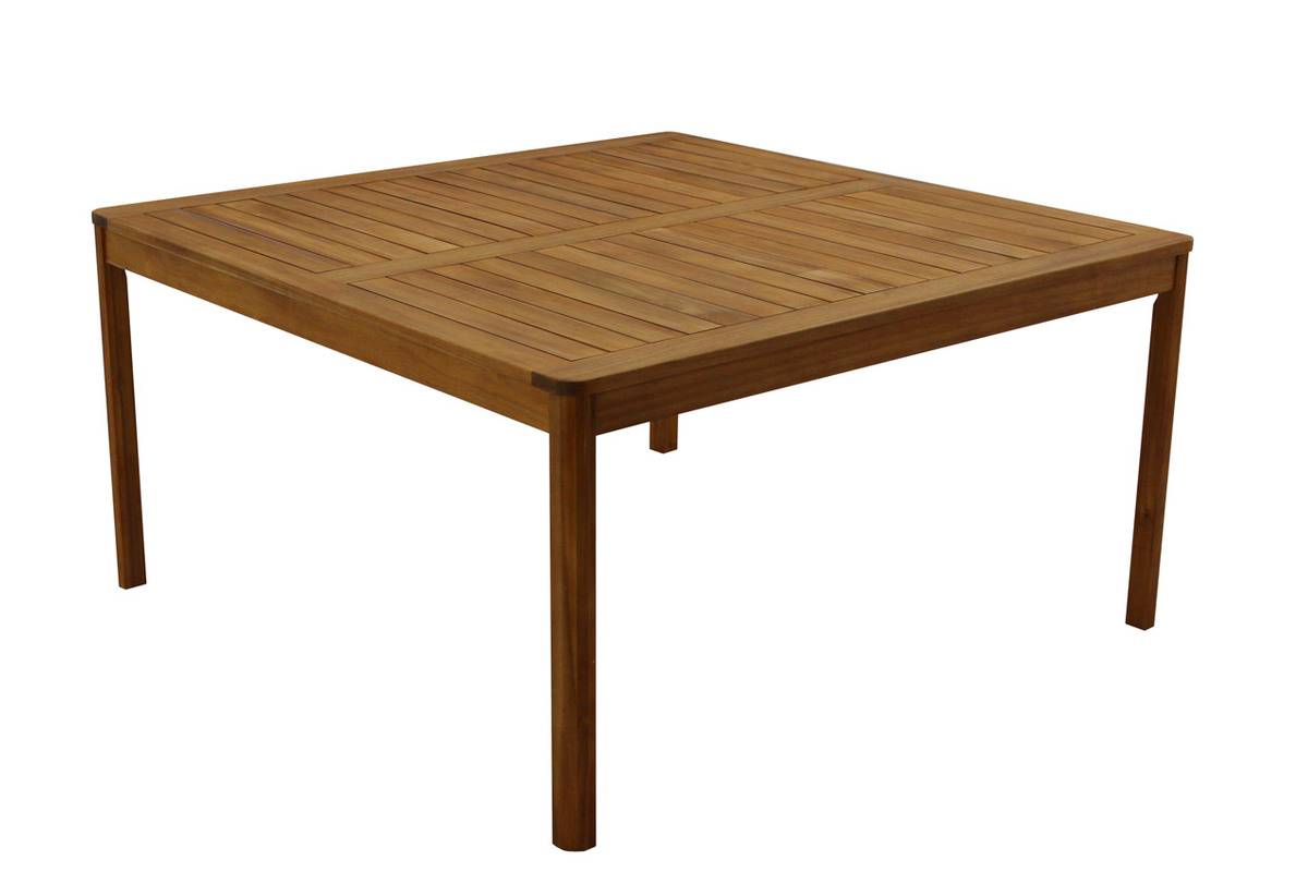 Tavolo da giardino quadrato legno massello L147 cm AKIS