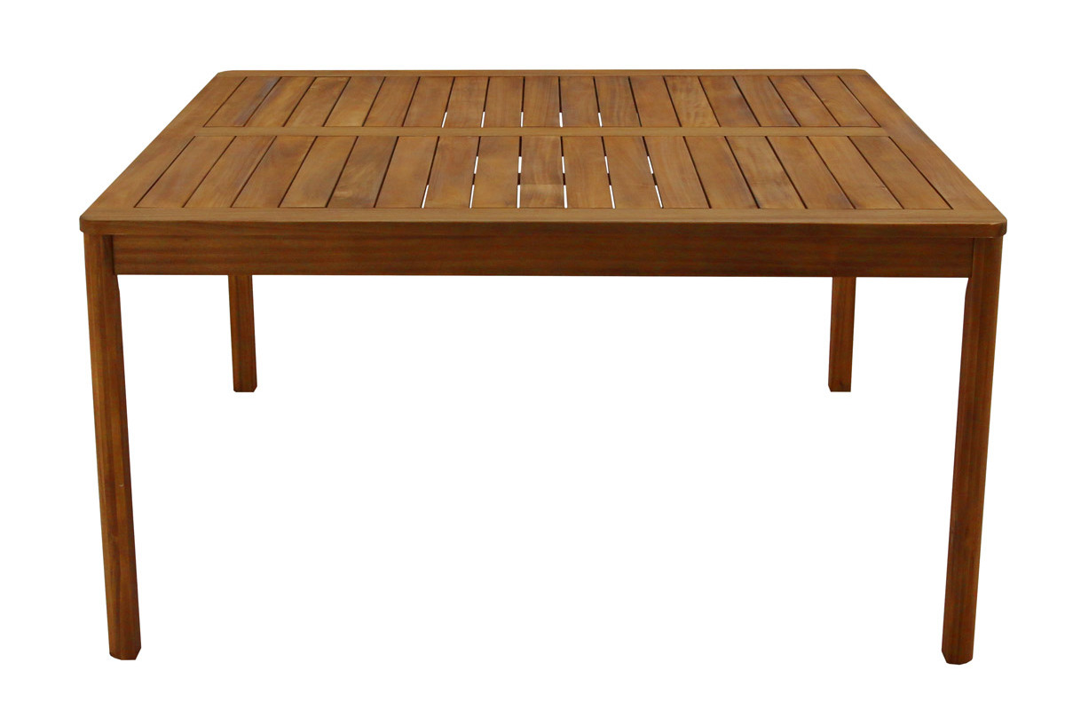 Tavolo da giardino quadrato legno massello L147 cm AKIS