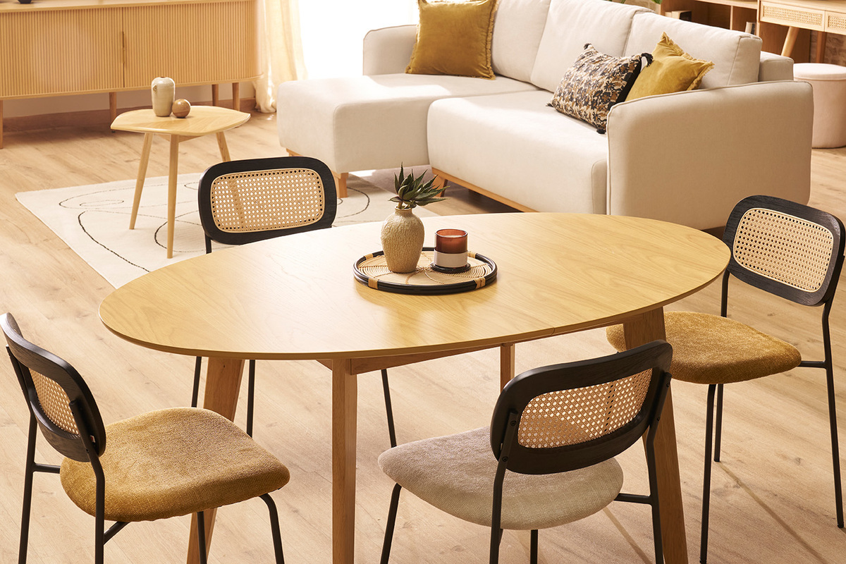 Tavolo da pranzo allungabile design quercia L150-200 MARIK