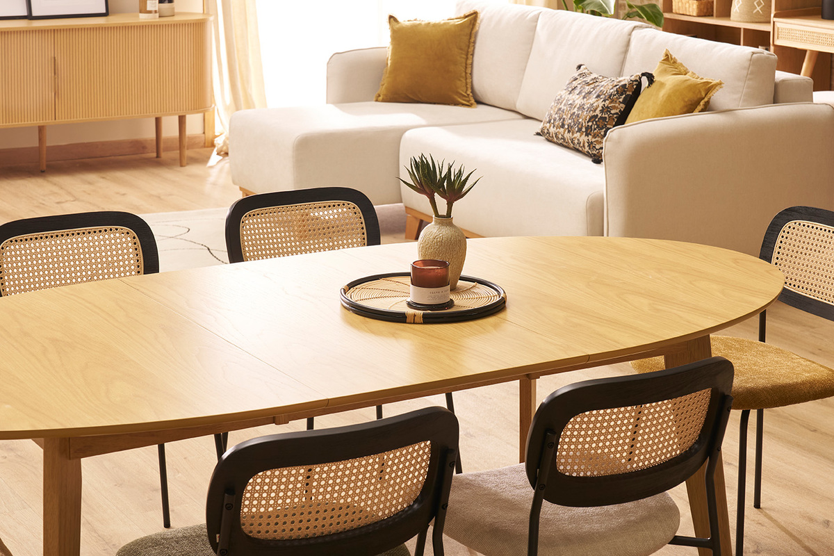 Tavolo da pranzo allungabile design quercia L150-200 MARIK