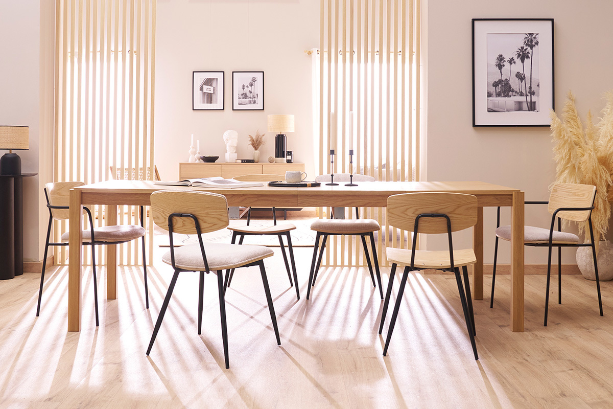 Tavolo da pranzo allungabile finitura rovere L125-238 cm AGALI