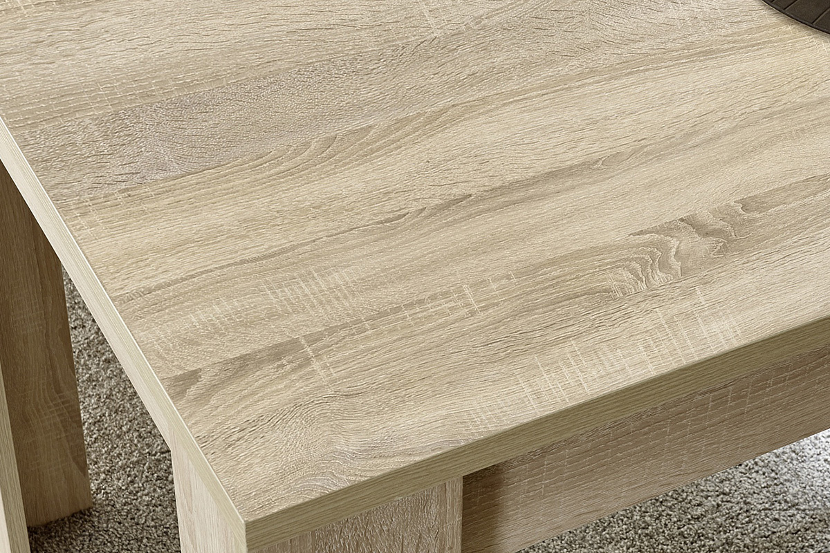 Tavolo da pranzo allungabile impiallacciatura rovere chiaro rettangolare L137-185 cm KOFI