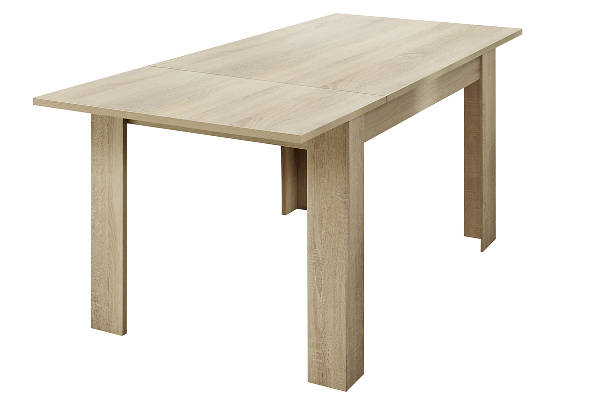 Tavolo da pranzo allungabile impiallacciatura rovere chiaro rettangolare L137-185 cm KOFI