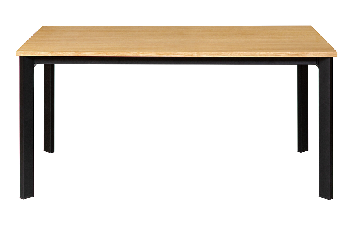 Tavolo da pranzo allungabile impiallacciatura rovere e metallo L162-232 cm MEEVLA