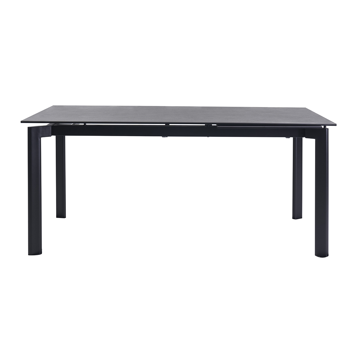 Tavolo da pranzo allungabile in ceramica nera e metallo L180-240 cm CARA