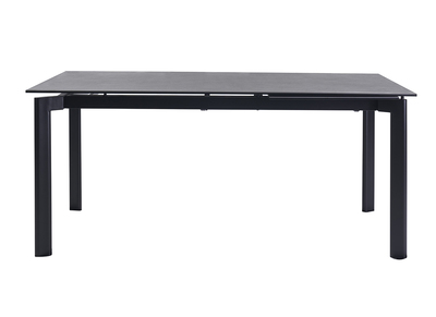 Tavolo da pranzo allungabile in ceramica nera e metallo L180-240 cm CARA