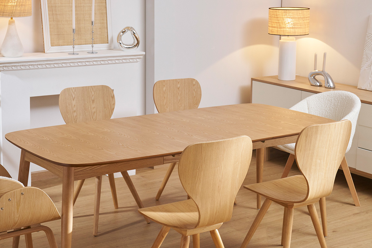 Tavolo da pranzo allungabile in frassino L130-190 cm NORDECO